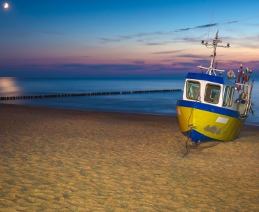 Plaża w Rewalu wieczorową porą